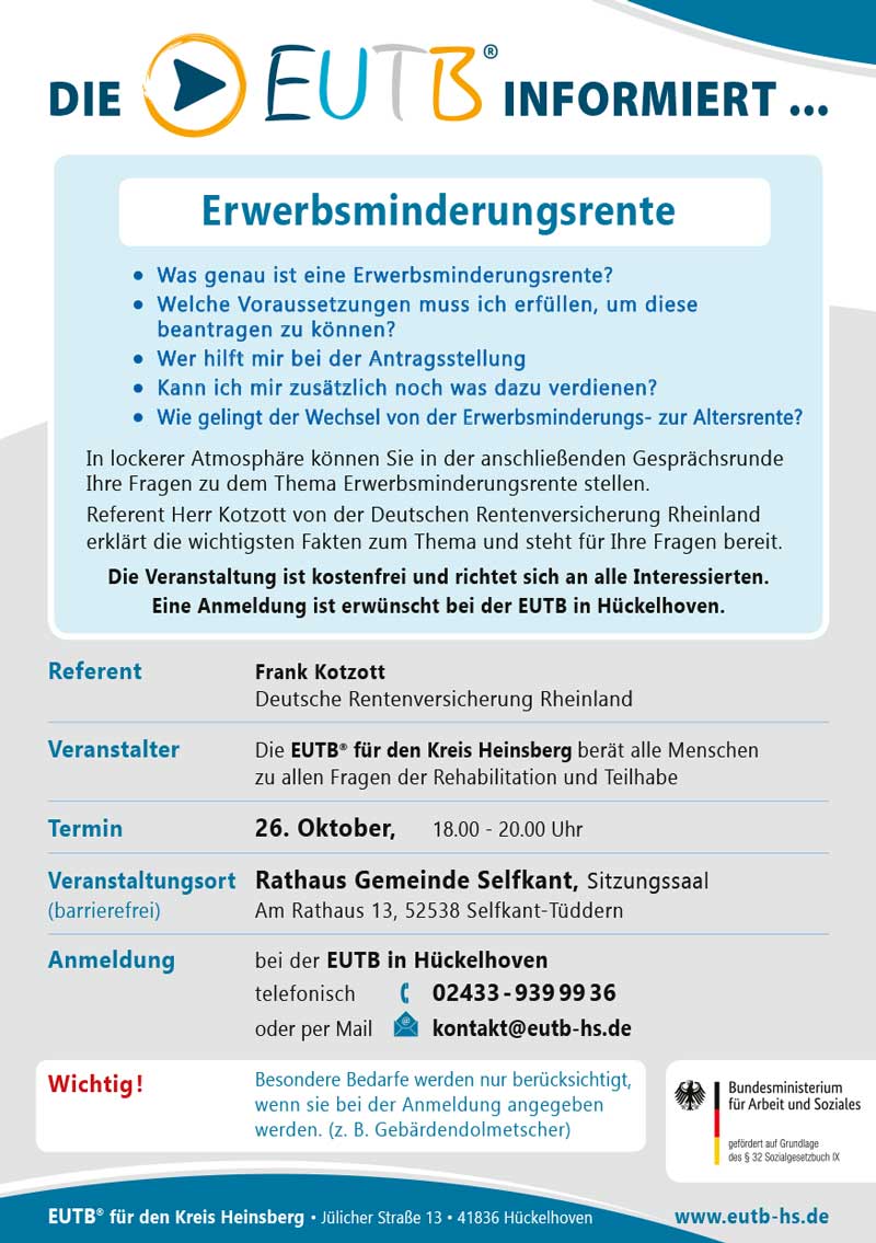 flyer EUTB lädt ein EU Rente DIN A5